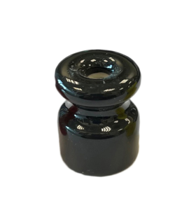 AISLANTE PORCELANA NEGRO PARA CABLE 24X19mm