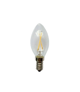 LAMPARA VELA FILAMENTO LED E14 2W 2000K 360º 230V