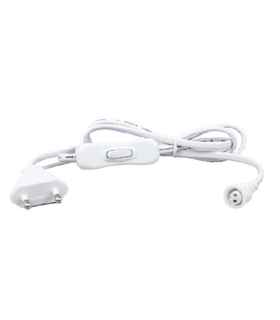 CABLE INICIAL CON INTERRUPTOR Y CLAVIJA PARA TIRA DE LED 1.8METROS