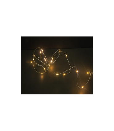 GUIRNALDA LUMINOSA 20 LEDS 1.2W 2700K BATERIAS  3XAA ( NO INCLUIDAS ) CON TEMPORIZADOR 6H/18H