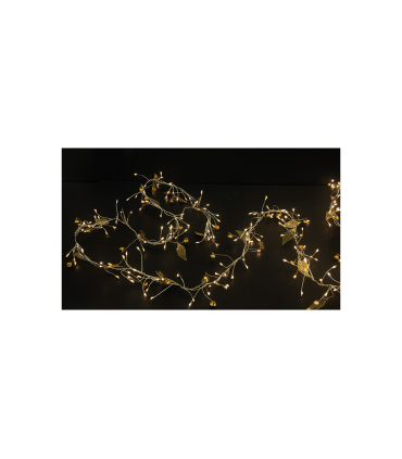 GUIRNALDA LUMINOSA HOJAS DORADAS 1.5M 200 MICRO LED BATERIAS  3XAA ( NO INCLUIDAS ) CON TEMPORIZADOR 6H/18H