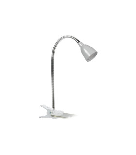 FLEXO LED PINZA 3W 6400K 100º 230V PLATA