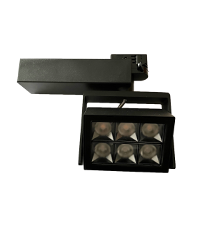 PROYECTOR CARRIL LED 4 VIAS 30W 3000K NEGRO