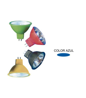 LAMPARA DICROICA CERRADA 60º50W.12V. AXIAL AZUL