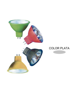 LAMPARA DICROICA CERRADA 60º50W.12V. AXIAL PLATA