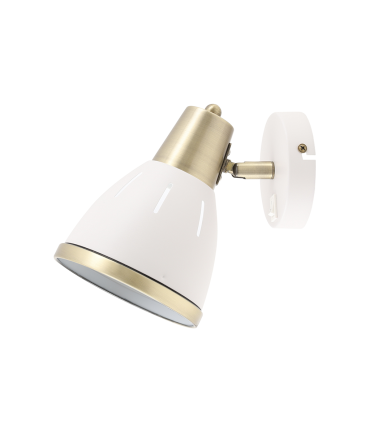 APLIQUE LED PARED E27 BLANCO + DORADO