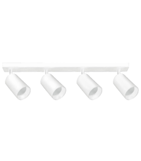 APLIQUE LED TUBULAR DIRECCIONABLE BLANCO 4XGU10 AROS DORADOS INTERCAMBIABLES