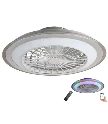 VENTILADOR PLAFON LED SMART CCT+RGB 30W 3000LM MOTOR 15WDC