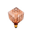 LAMPARA LED DECO AMBAR CUBO  E27 4W 1800K 360º 230V