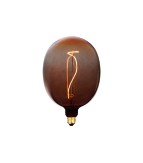 LAMPARA DECORATIVA LED COLOR DEGRADADO MARRON-NARANJA OVALO E27 4W 1800K