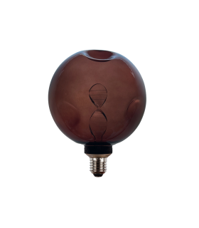 LAMPARA DECORATIVA LED CRISTAL IRREGULAR MARRON  E27 4W 1800K