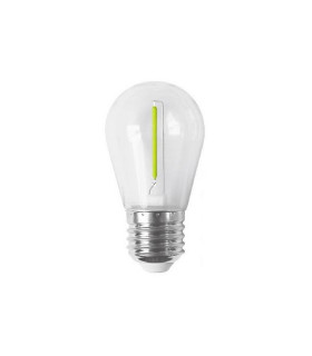 LAMPARA LED FILAMENTO VERDE ESPECIAL GUIRNALDA DE GOMA E27 1W 300º
