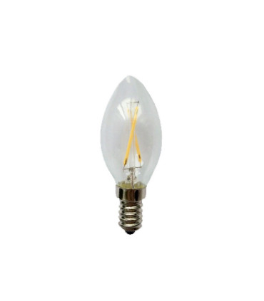 LAMPARA VELA FILAMENTO LED E14 2W 2000K 360º 230V