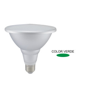 LAMPARA PAR 38 LED VERDE E27 5W 100º 230V