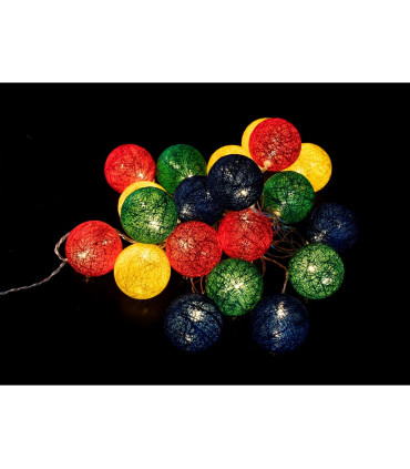 GUIRNALDA BOLA DE TELA 20 LEDS 0,80W 24V 8,60METROS