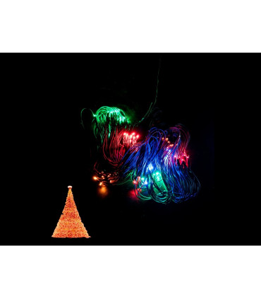 MALLA LED MULTICOLOR PARA ARBOL 4x1,8METROS 135LEDS 8W IP44