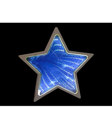 FIGURA ESTRELLA EFECTO 3D 20x20x 1,5 cm 0.96W CONEX. 3 MTS 3,2V IP20