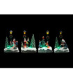 EXPOSITOR 12 PCS FIGURAS  NAVIDAD LED CON BATERIAS 2XAAA 8.5x5.5x12cm 0,09W 2700K 3V IP20