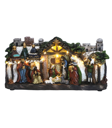 FIGURA NACIMIENTO CON LED BATERIAS 3XAA (INCLUIDAS) 34X9.50X16.50CM