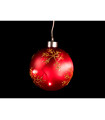 BOLA CRISTAL 8 LED ROJA CON ESTRELLAS 0,48W 24V 5CM IP20