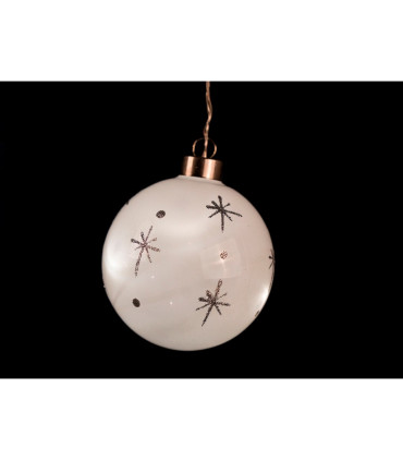 BOLA CRISTAL 8 LED BLANCA CON ESTRELLAS 0,48W 24V 5CM IP20