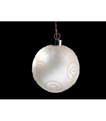 BOLA CRISTAL 8 LED BLANCA CON CIRCULOS 0,48W 24V 5CM IP20