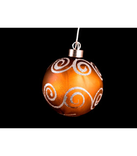 BOLA CRISTAL 8 LED MARRON CON CIRCULOS 0,48W 24V 5CM IP20