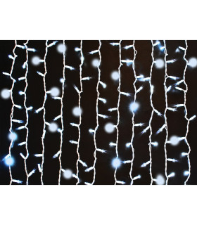 CORTINA LED BLANCO FRIO CON EFECTO FLASH PARA EXTERIOR IP65 32W 400leds   2x2METROS  conectables hasta 10 uds posición fija: sí