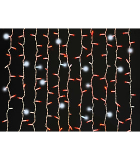 CORTINA LED ROJA CON EFECTO FLASH PARA EXTERIOR IP65 45W 400leds   2x2METROS  conectables hasta 10 uds posición fija: sí