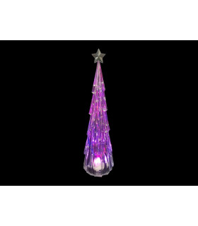 PIRAMIDE LED BATERIA MARCO ACRILICO CAMBIO DE TONO 0,06W 4,5V IP20 60x16,5x16,5cm bateria 3xAAA incluida