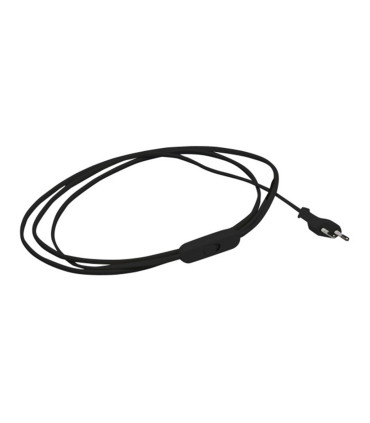 CABLE MAN.PLANA+INT+CLAV 2 mts. NEGRO