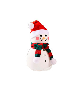 LUZ NOCTURNA SILICONA LED CON USB MUÑECO DE NIEVE