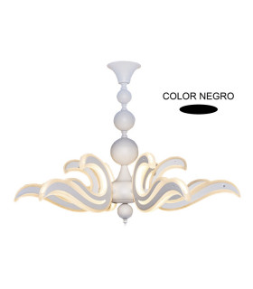 LAMPARA LED 6 BRAZOS 6X15W 2700K 120º 230V NEGRO