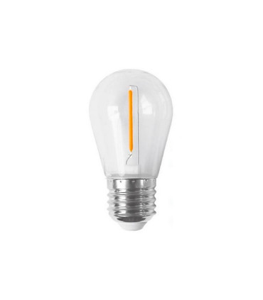 LAMPARA LED FILAMENTO NARANJA ESPECIAL GUIRNALDA DE GOMA E27 1W 300º