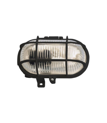 APLIQUE OVAL 60W. NEGRO