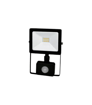 PROYECTOR LED EXTRAPLANO IP65 CON SENSOR DE PRESENCIA Y CREPUSCULAR 10W 6500K 120º 230V NEGRO