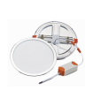 DOWNLIGHT REGULABLE  EMPOTRABLE ø230MM 20W 4000K PLATA BRILLO CORTE AJUSTABLE