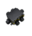 CAJA CONEXION ESTANCA 6 CONEXIONES M20 + REGLETA PARA CABLE 0,5-2,5mm2 16A 3 POLOS IP68