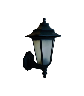 FAROL PARED  PC + PP E27 NEGRO
