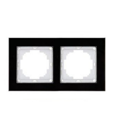 MARCO DOBLE CRISTAL NEGRO SERIE 8000