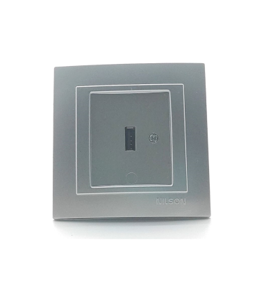 BASE USB DE EMPOTRAR 2.1A PLATA