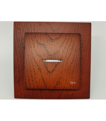 PULSADOR LUMINOSO NOGAL EMPOTRAR SERIE 8000