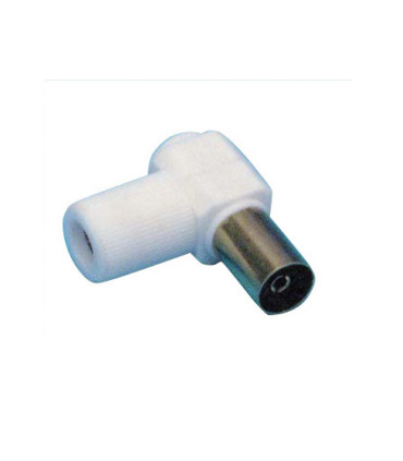 CONECTOR T.V. ACODADO 9,5 HEMBRA