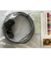 KIT CABLE TEXTIL BLANCO/NEGRO 2 mts 2 X 0.75 MM. + CLAVIJA + INTERRUPTOR NEGROS