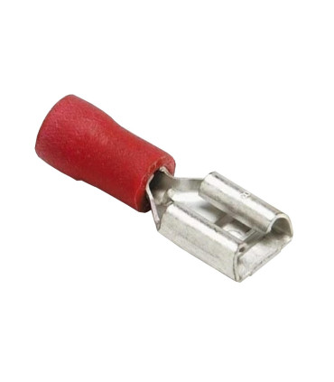 TERMINAL PREAISLADO HEMBRA PHF-1 ROJO (100 UND)