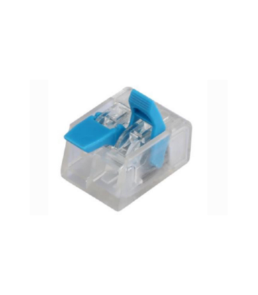 CONECTOR EMPALME RAPIDO 2 TOMAS AZUL