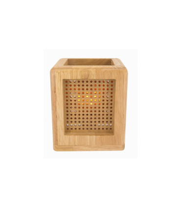 LAMPARA MESA MADERA LED EFECTO LLAMA 5W 1300K 360º 100-240V
