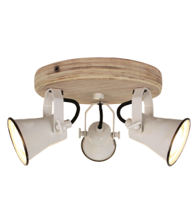 LAMPARA DE TECHO 3 FOCOS GU10  SERIE PORCELANA BLANCO