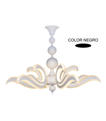 LAMPARA LED 6 BRAZOS 6X15W 2700K 120º 230V NEGRO