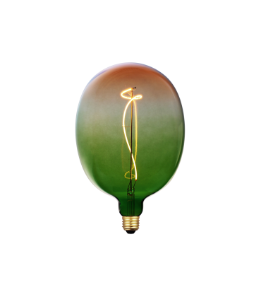 LAMPARA DECORATIVA LED COLOR DEGRADADO VERDE-NARANJA OVALO E27 4W 1800K
